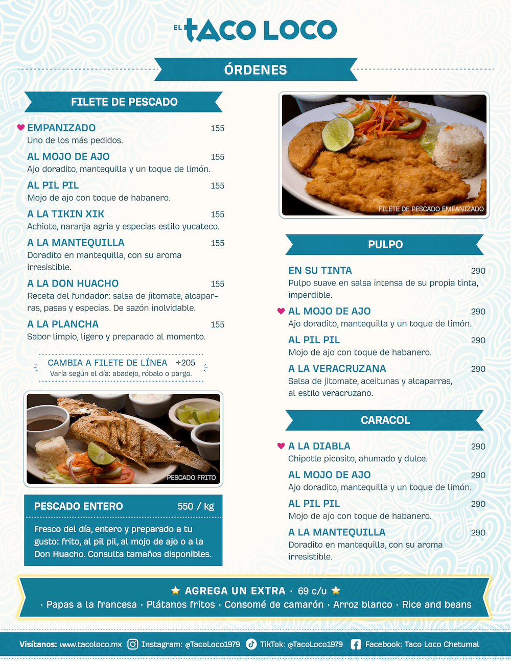 Menú de Taco Loco Chetumal, página 4