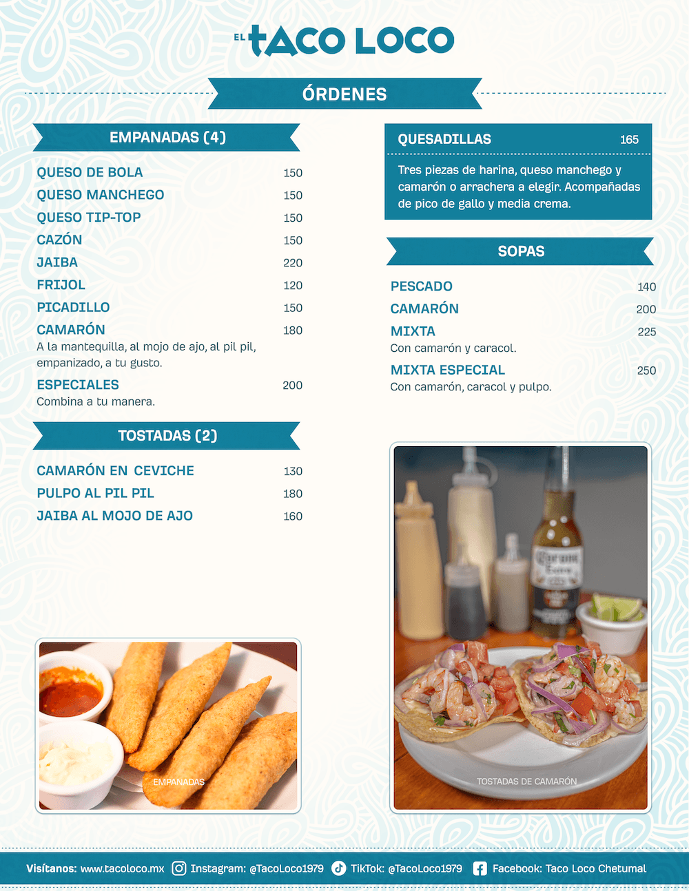 Menú de Taco Loco Chetumal, página 9